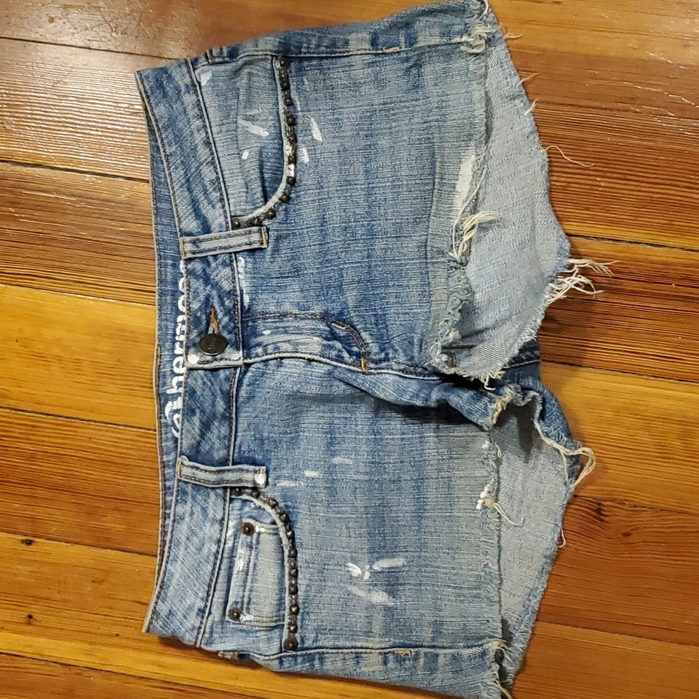 Distressed Jean shorts